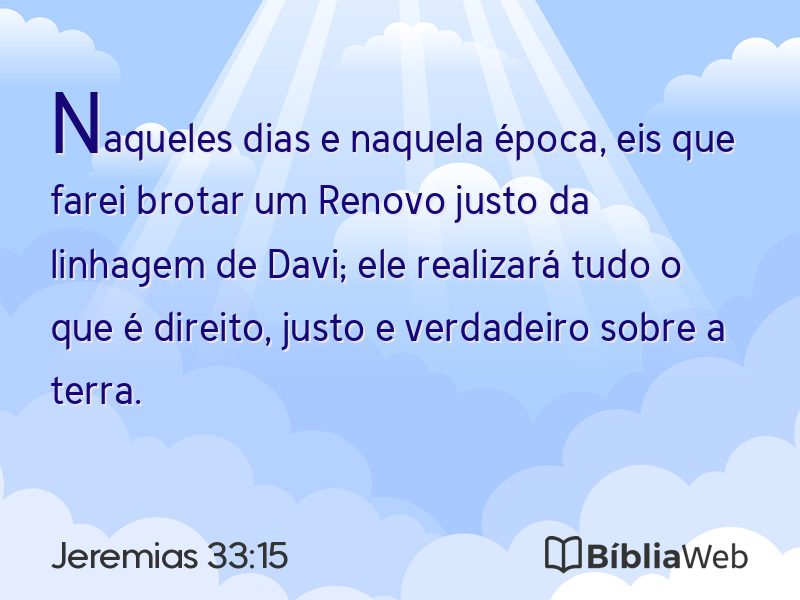 Jeremias 33:15 em imagem para compartilhar