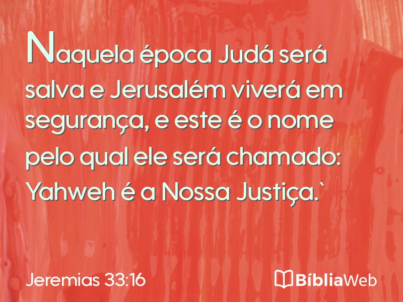 Jeremias 33:16 em imagem para compartilhar