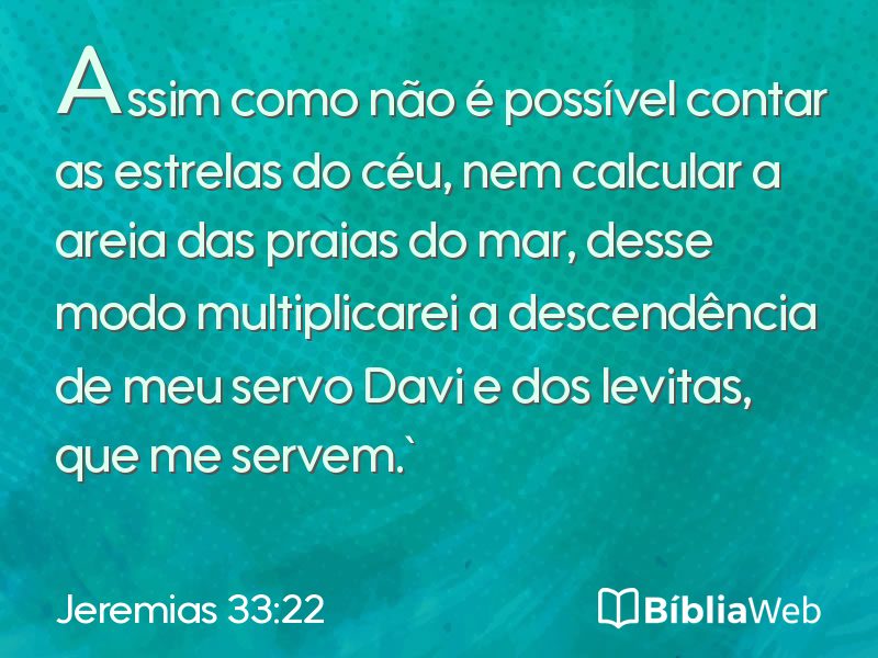 Jeremias 33:22 em imagem para compartilhar