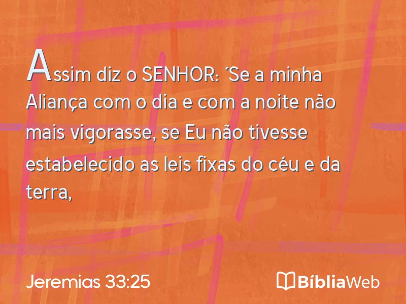 Jeremias 33:25 em imagem para compartilhar