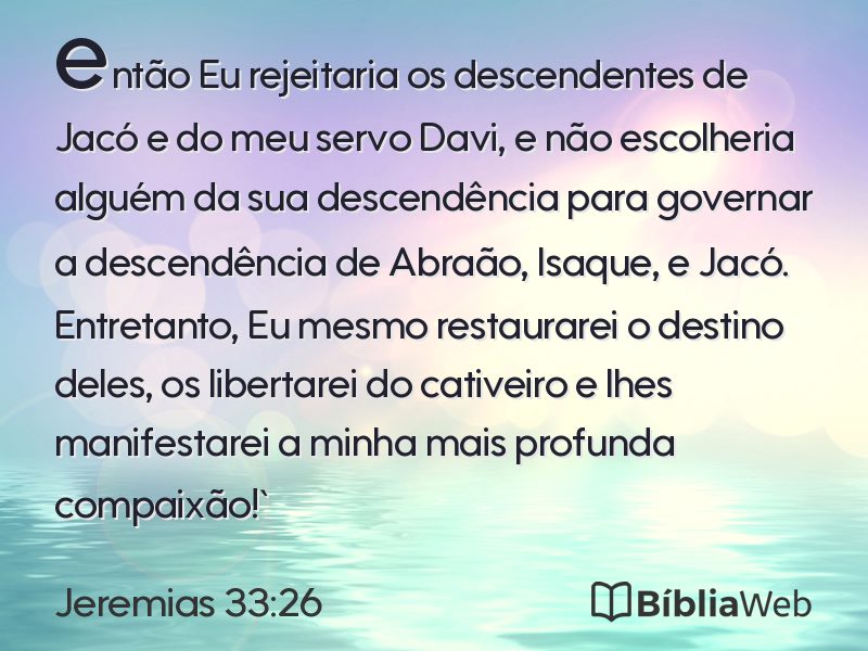 Jeremias 33:26 em imagem para compartilhar