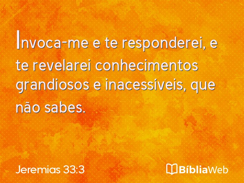 Jeremias 33:3 em imagem para compartilhar