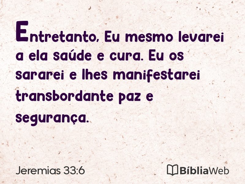 Jeremias 33:6 em imagem para compartilhar