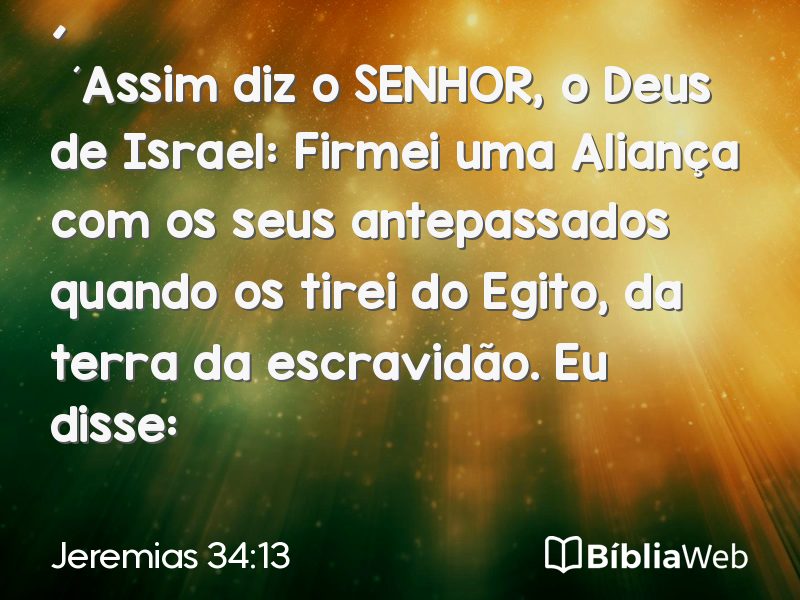 Jeremias 34:13 em imagem para compartilhar