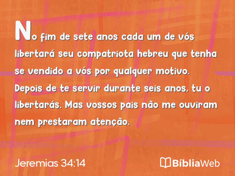 Jeremias 34:14 em imagem para compartilhar
