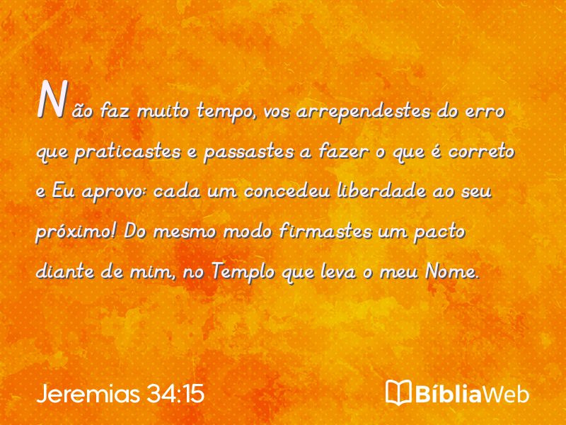 Jeremias 34:15 em imagem para compartilhar