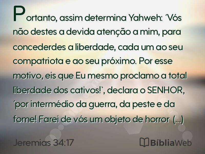 Jeremias 34:17 em imagem para compartilhar