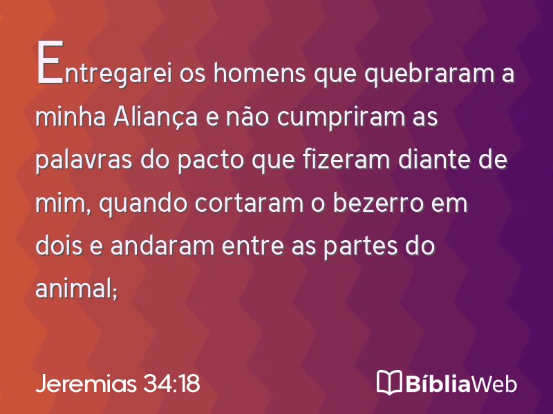 Jeremias 34:18 em imagem para compartilhar