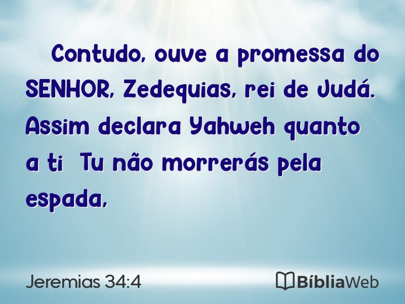 Jeremias 34:4 em imagem para compartilhar