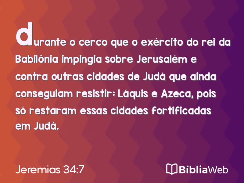 Jeremias 34:7 em imagem para compartilhar