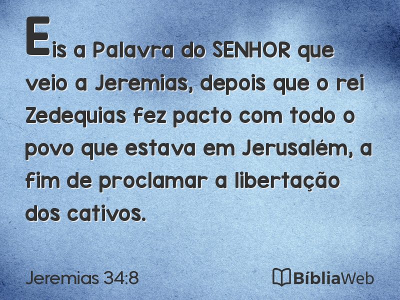 Jeremias 34:8 em imagem para compartilhar
