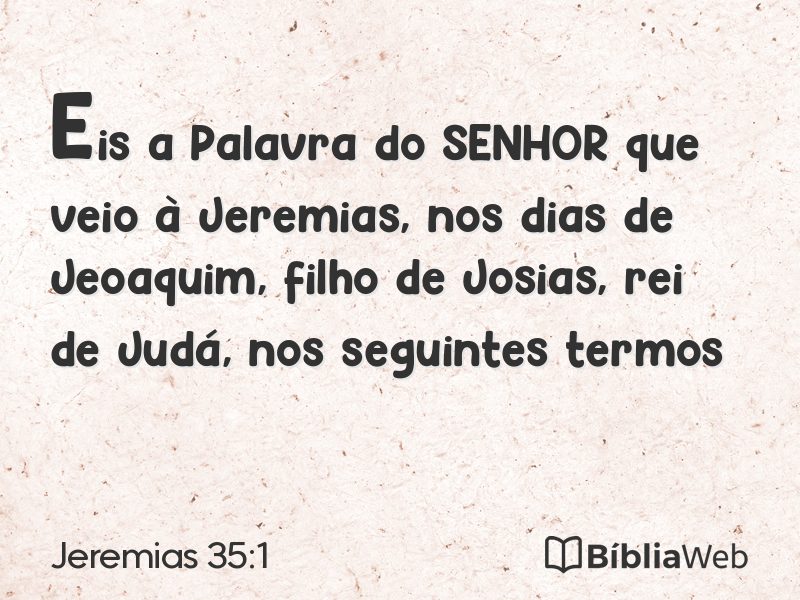 Jeremias 35:1 em imagem para compartilhar