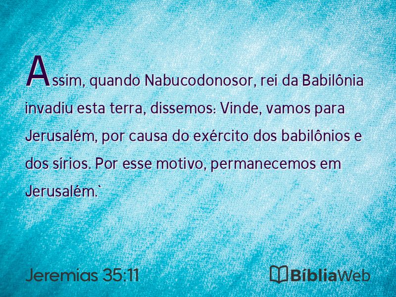 Jeremias 35:11 em imagem para compartilhar