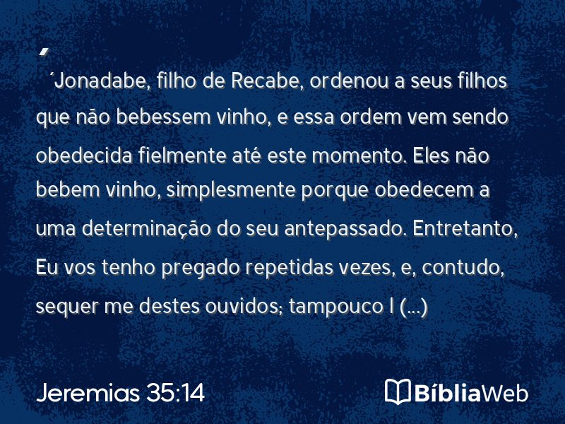 Jeremias 35:14 em imagem para compartilhar