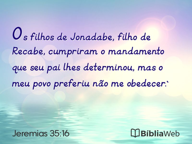 Jeremias 35:16 em imagem para compartilhar