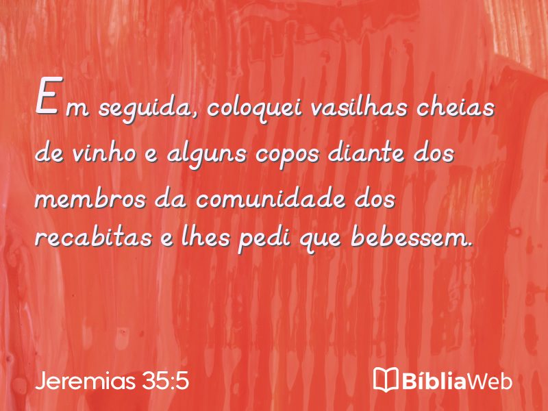 Jeremias 35:5 em imagem para compartilhar