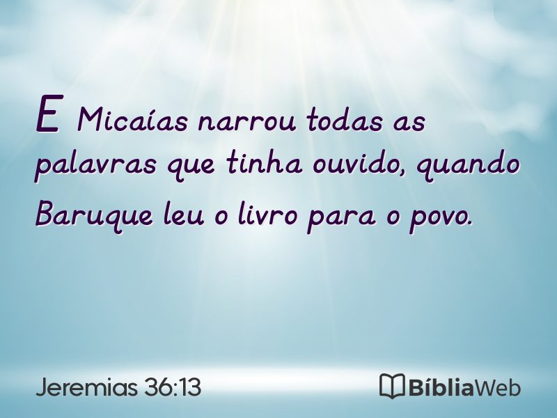 Jeremias 36:13 em imagem para compartilhar