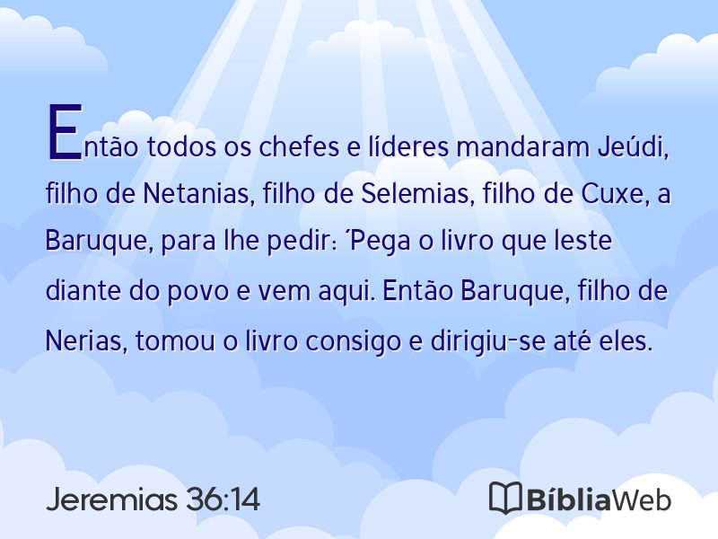 Jeremias 36:14 em imagem para compartilhar