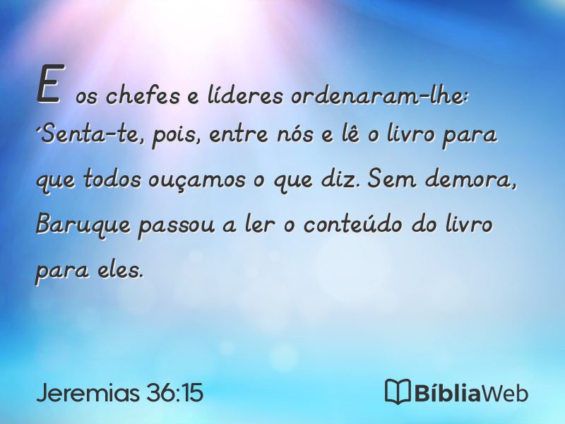 Jeremias 36:15 em imagem para compartilhar