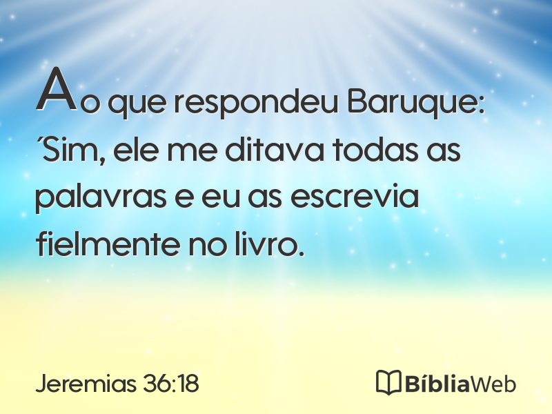 Jeremias 36:18 em imagem para compartilhar
