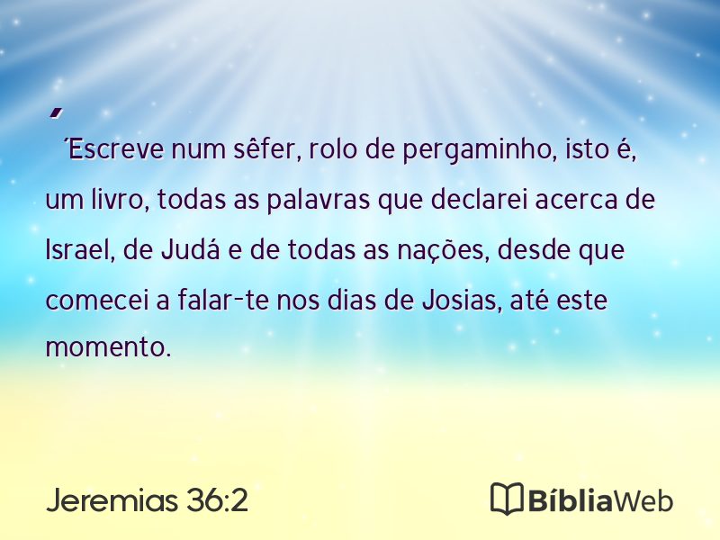 Jeremias 36:2 em imagem para compartilhar