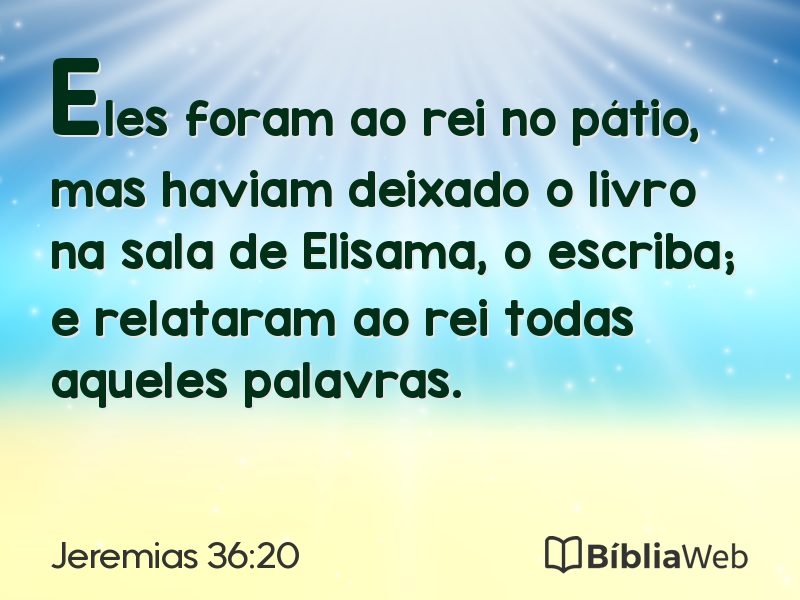 Jeremias 36:20 em imagem para compartilhar
