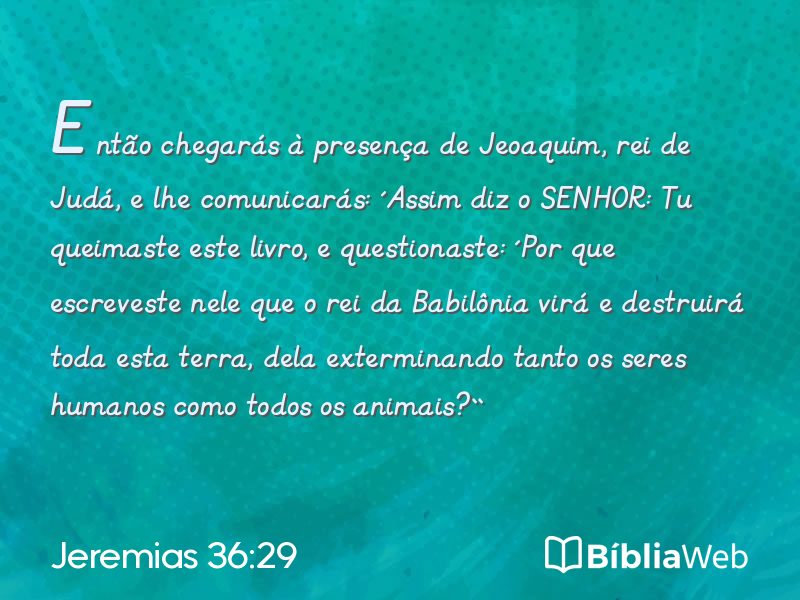 Jeremias 36:29 em imagem para compartilhar
