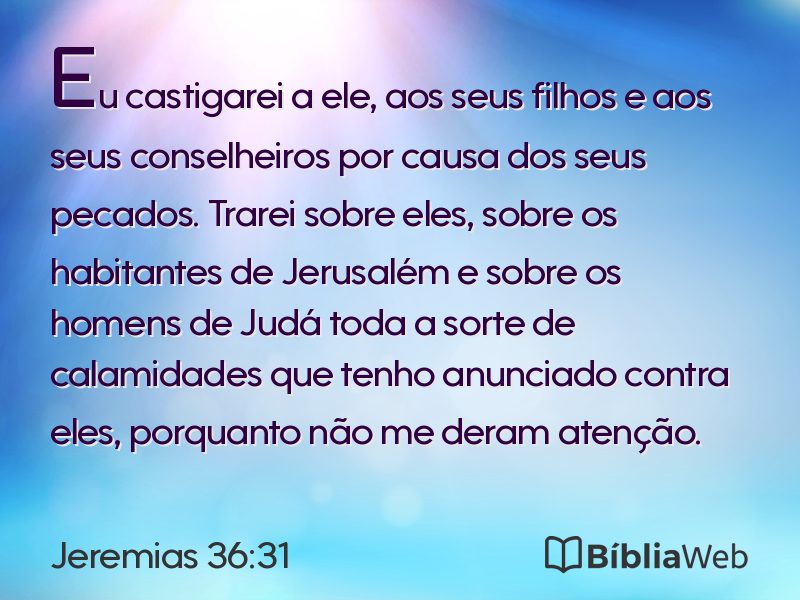 Jeremias 36:31 em imagem para compartilhar