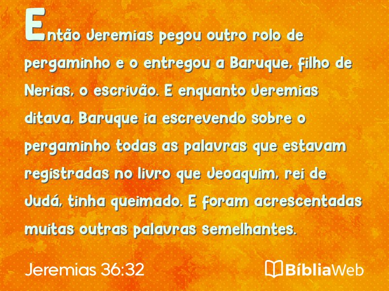 Jeremias 36:32 em imagem para compartilhar