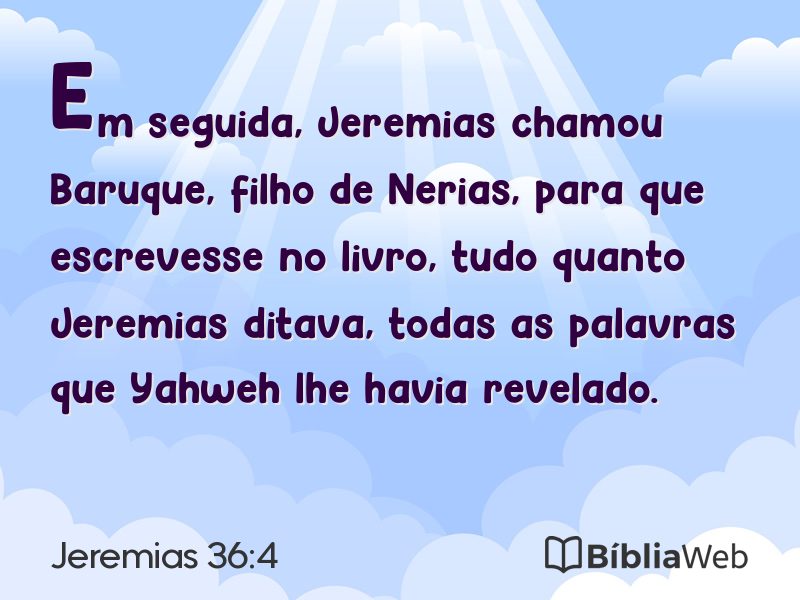 Jeremias 36:4 em imagem para compartilhar