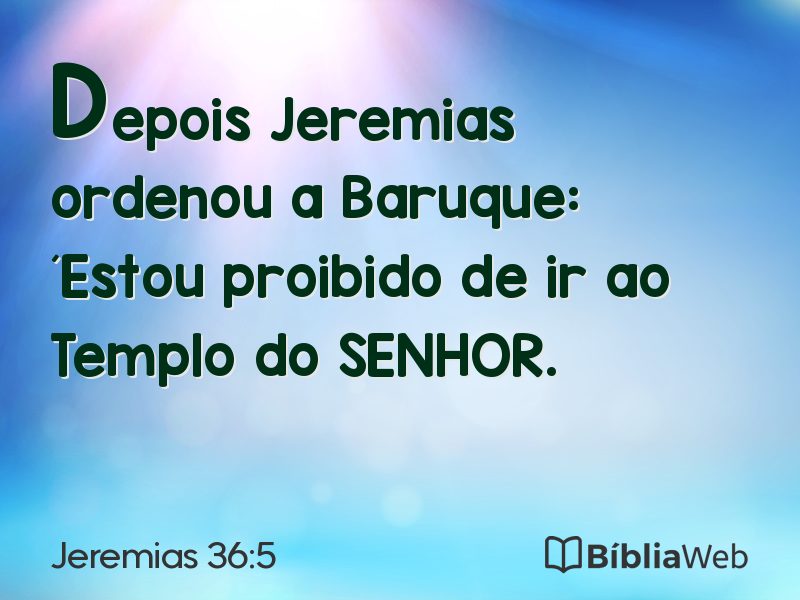Jeremias 36:5 em imagem para compartilhar