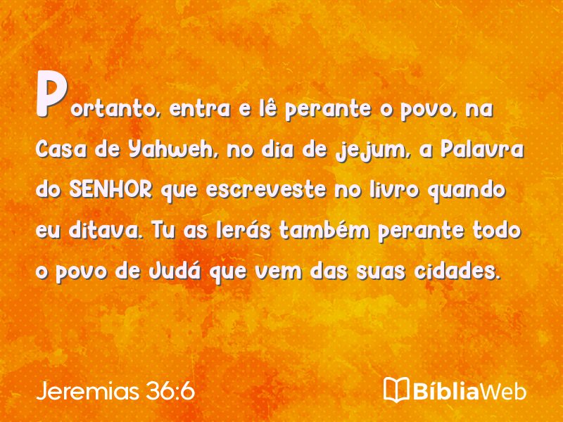 Jeremias 36:6 em imagem para compartilhar