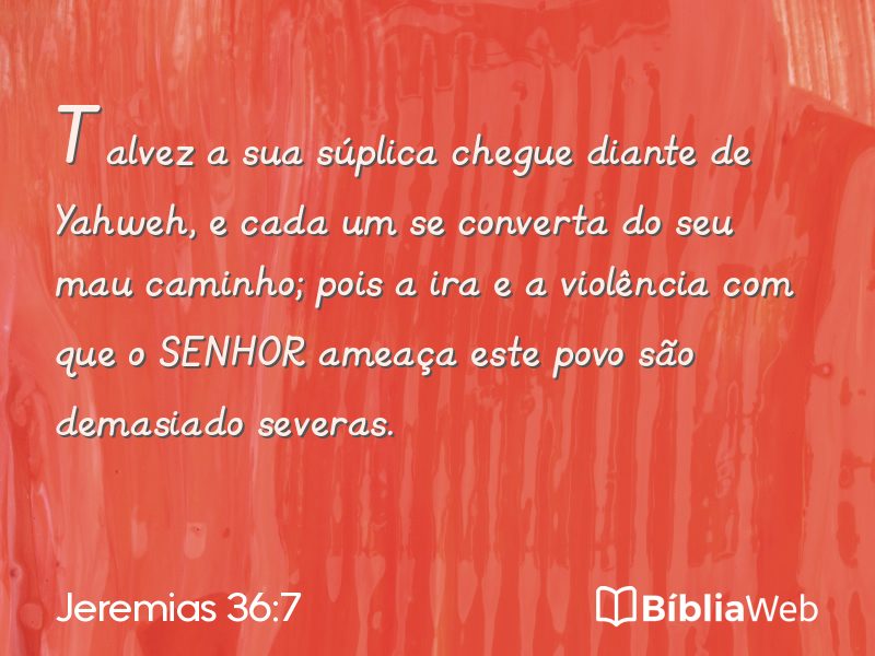 Jeremias 36:7 em imagem para compartilhar