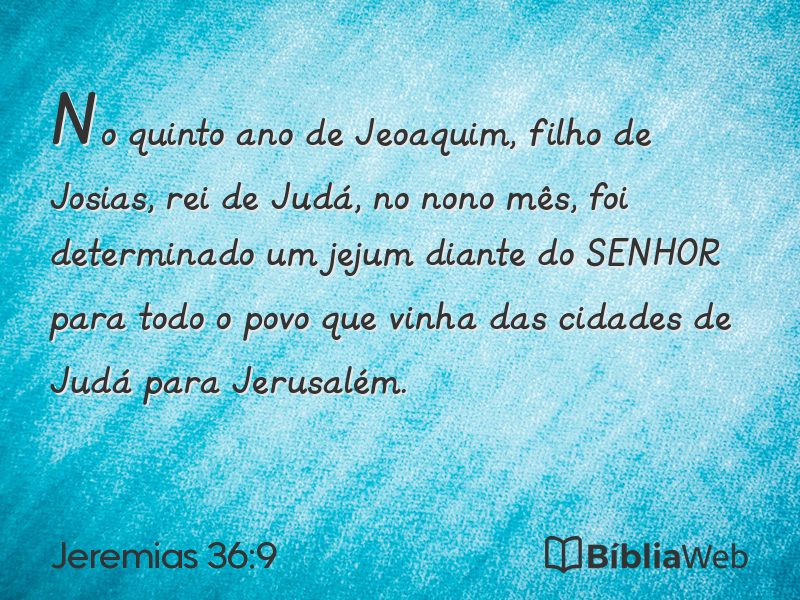 Jeremias 36:9 em imagem para compartilhar
