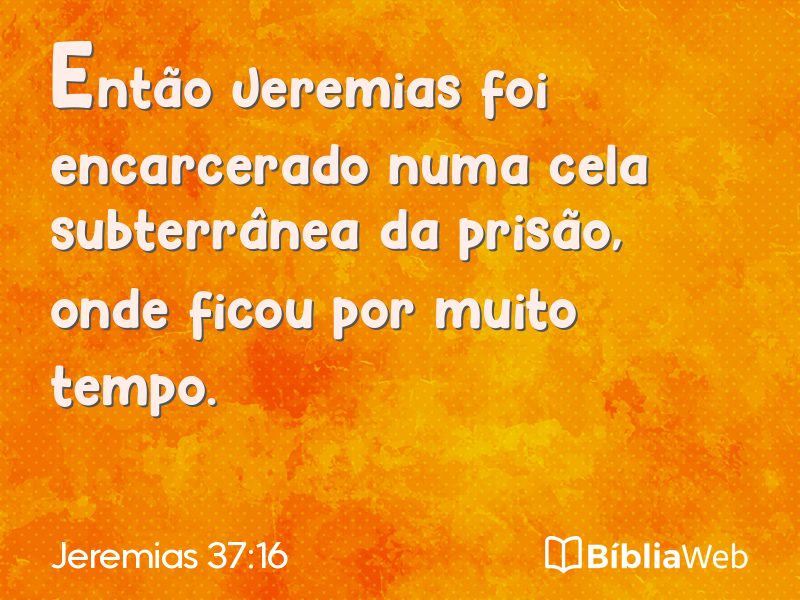 Jeremias 37:16 em imagem para compartilhar