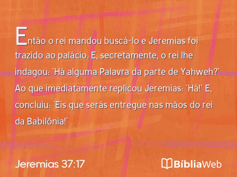 Jeremias 37:17 em imagem para compartilhar