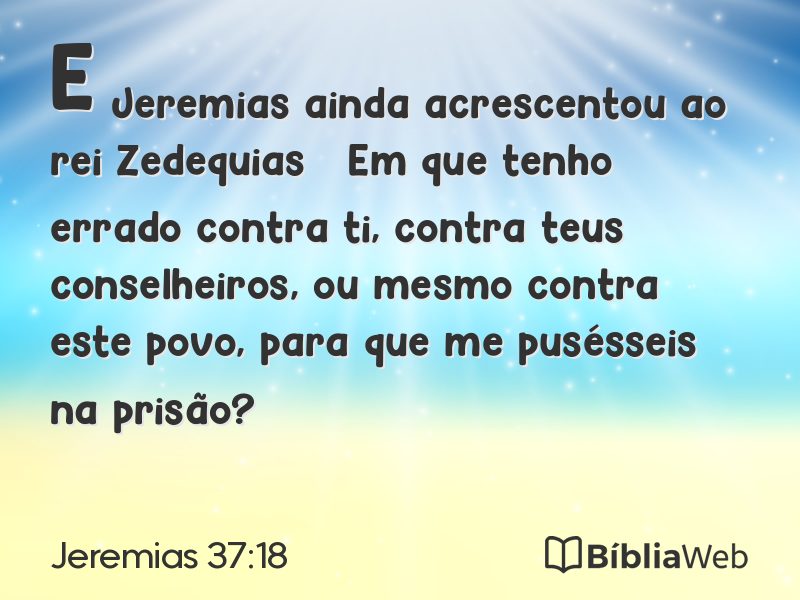 Jeremias 37:18 em imagem para compartilhar
