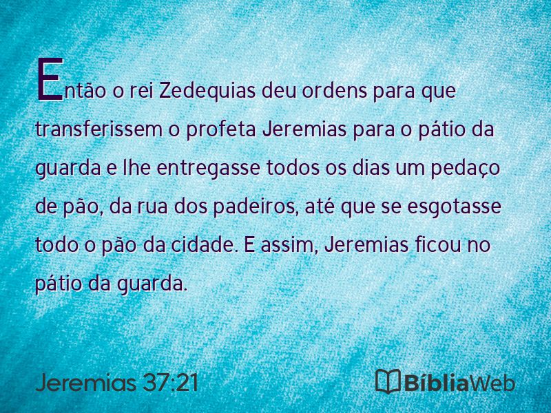 Jeremias 37:21 em imagem para compartilhar