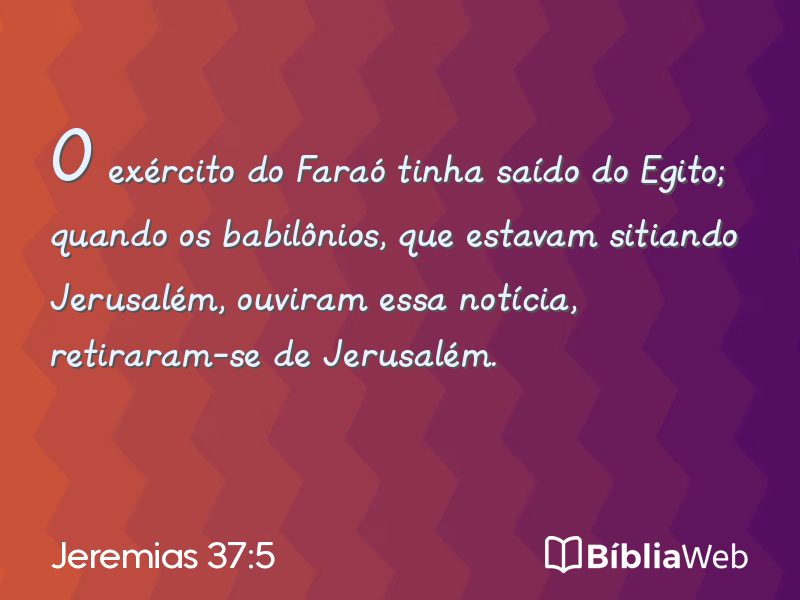 Jeremias 37:5 em imagem para compartilhar