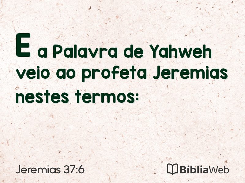 Jeremias 37:6 em imagem para compartilhar