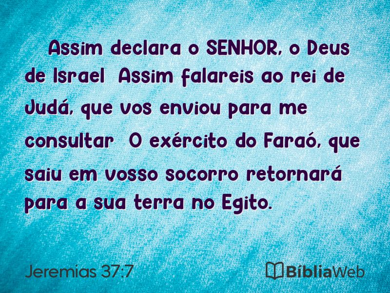 Jeremias 37:7 em imagem para compartilhar