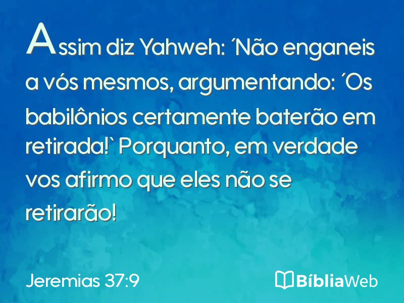 Jeremias 37:9 em imagem para compartilhar