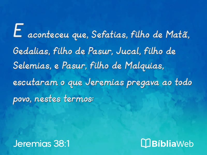 Jeremias 38:1 em imagem para compartilhar