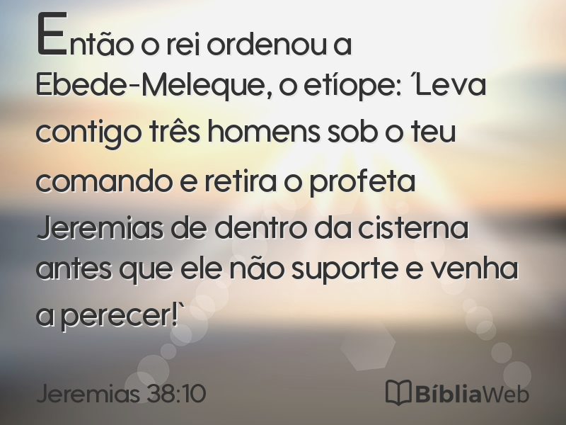 Jeremias 38:10 em imagem para compartilhar