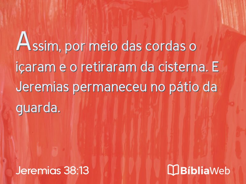 Jeremias 38:13 em imagem para compartilhar