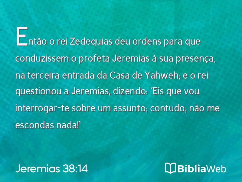 Jeremias 38:14 em imagem para compartilhar