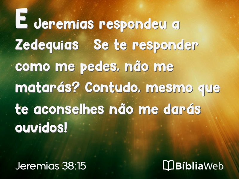 Jeremias 38:15 em imagem para compartilhar