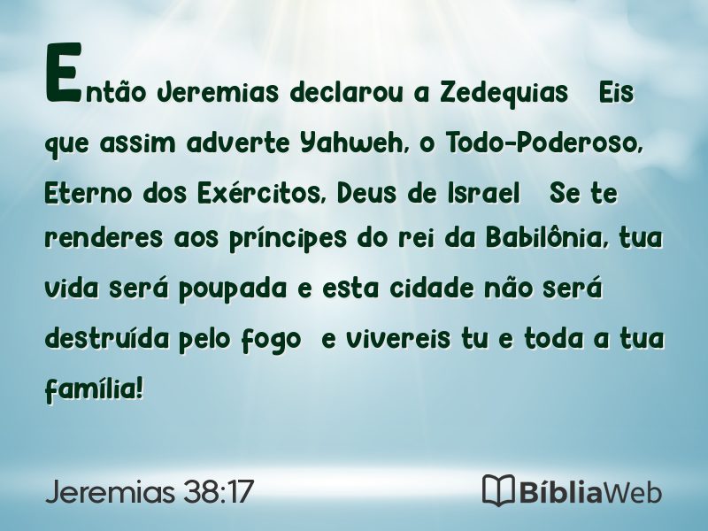 Jeremias 38:17 em imagem para compartilhar