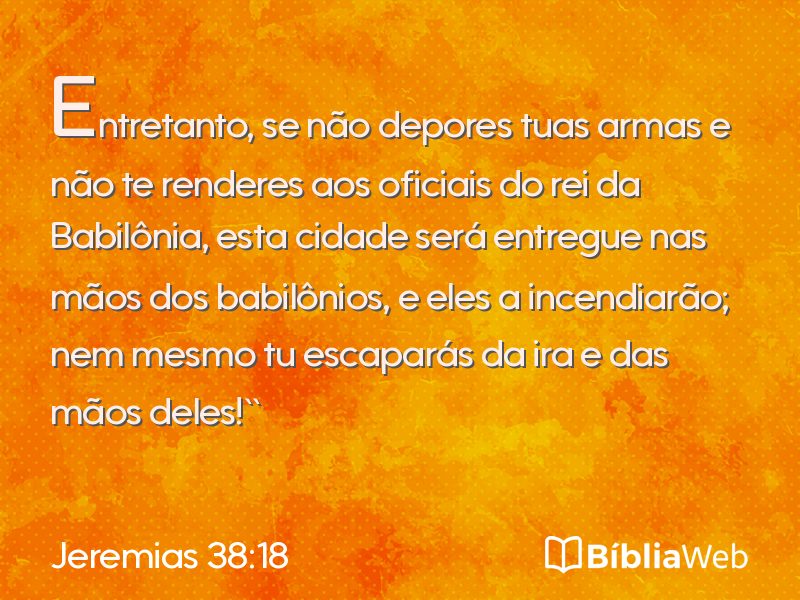 Jeremias 38:18 em imagem para compartilhar