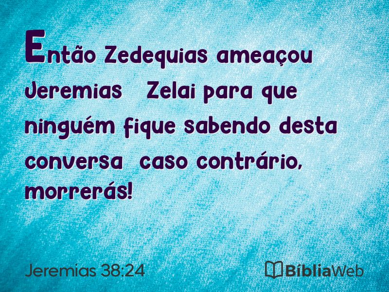 Jeremias 38:24 em imagem para compartilhar